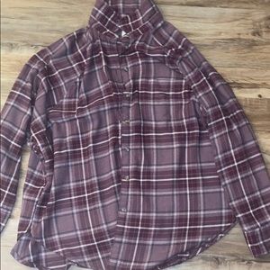 American Eagle Purple Oversized Flannel